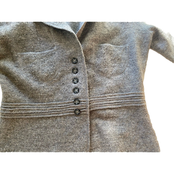 Woolen gray blazer women's jacket MEXX medium 💯 wool - Picture 10 of 14